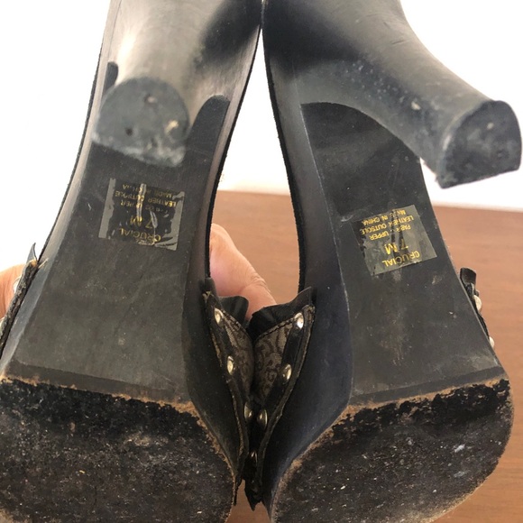 S7 Steve Madden wooden black heels - Picture 4 of 5